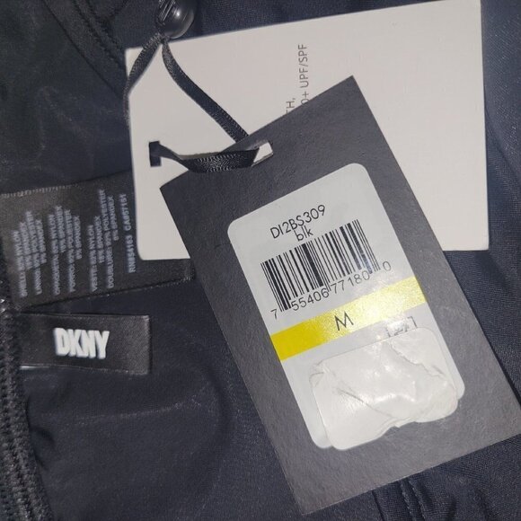 Dkny Women's Shirred Waist Swim Skirt Swimsuit Black Size Medium. NWT $68 - Picture 4 of 7